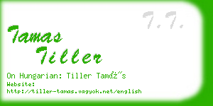 tamas tiller business card